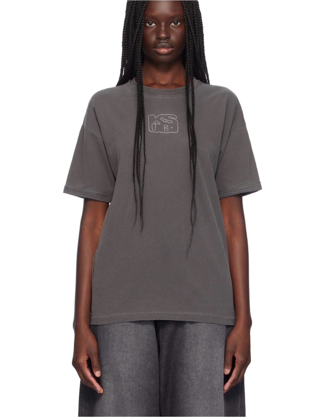 Ksubi Gray Stacked Oh G T-Shirt